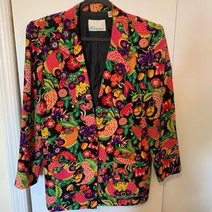 Vintage Dana Buchman Silk Colorful Blazer